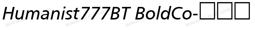 Humanist777BT BoldCo字体转换